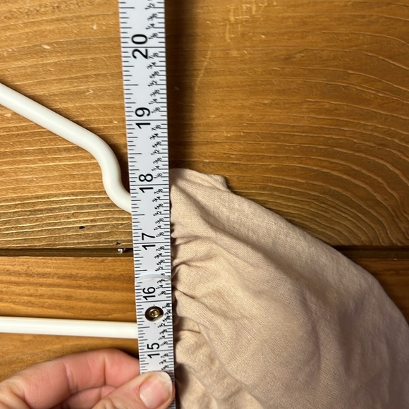 Abercrombie & Fitch Women’s‎  Lg Smocked Top Blouse Puff Sleeve Linen Blend Y2K - Picture 3 of 8